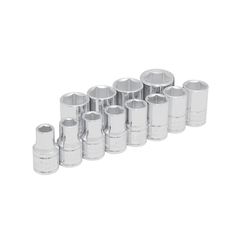 Urrea 1/2" drive 6-point short socket set 12PC MM 54213